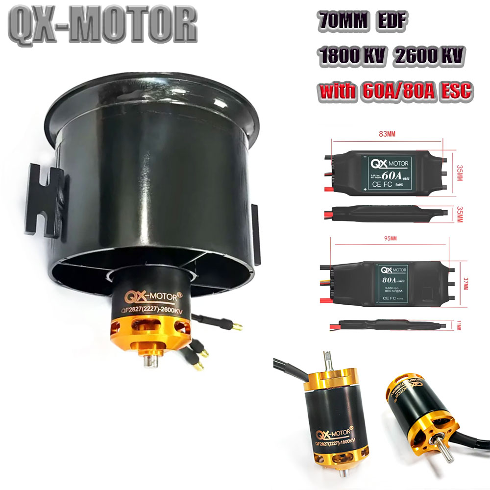 QX-MOTOR 70mm EDF Ducted Fan 1 - đánh giá và giá Rc Helicopter Blade